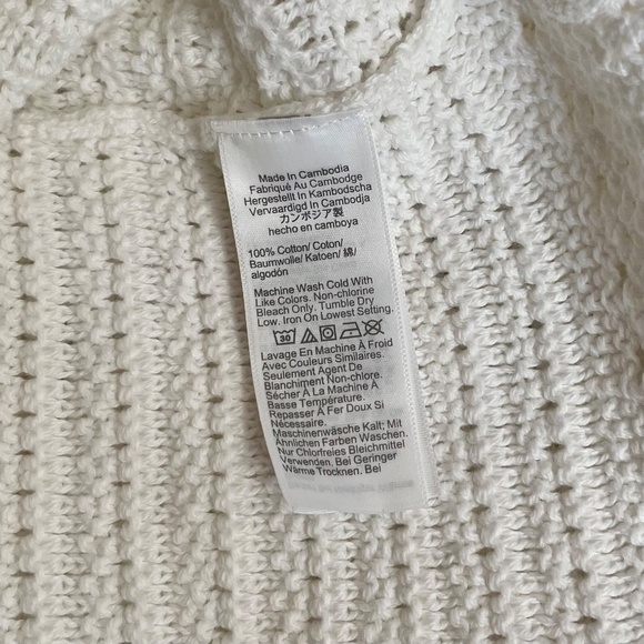 NWT!! J. CREW Factory Crochet Sweater Tank Solid White Scalloped XX-Large XXL - Picture 10 of 11